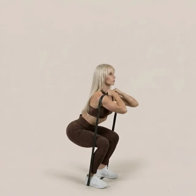 Banded Front Squat — starting position