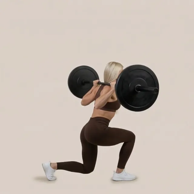Barbell Lunges — starting position