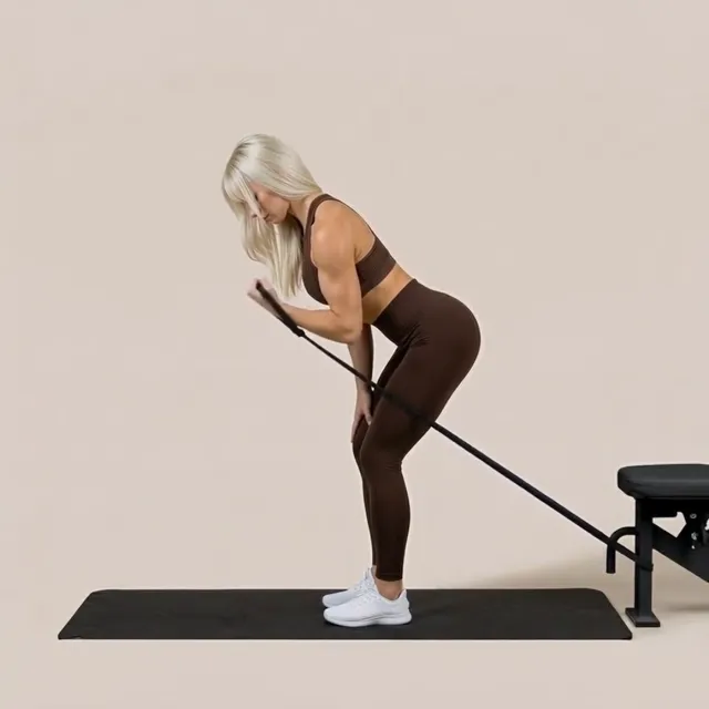 biceps isolation curl — starting position