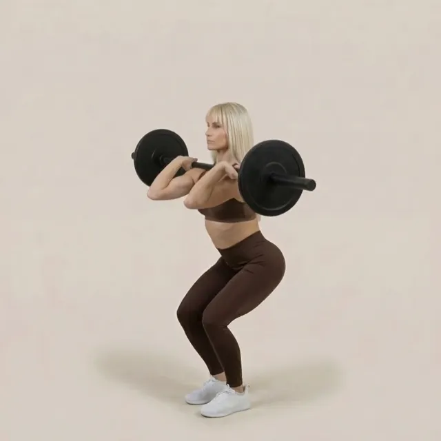 front squat — starting position