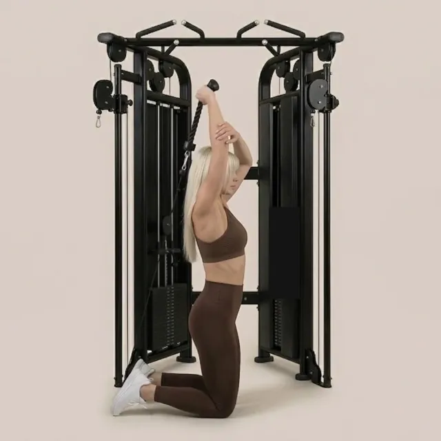 Diz Çökerek Overhead Triceps Extension — starting position