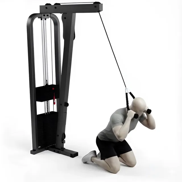 diz üstü cable crunch — starting position