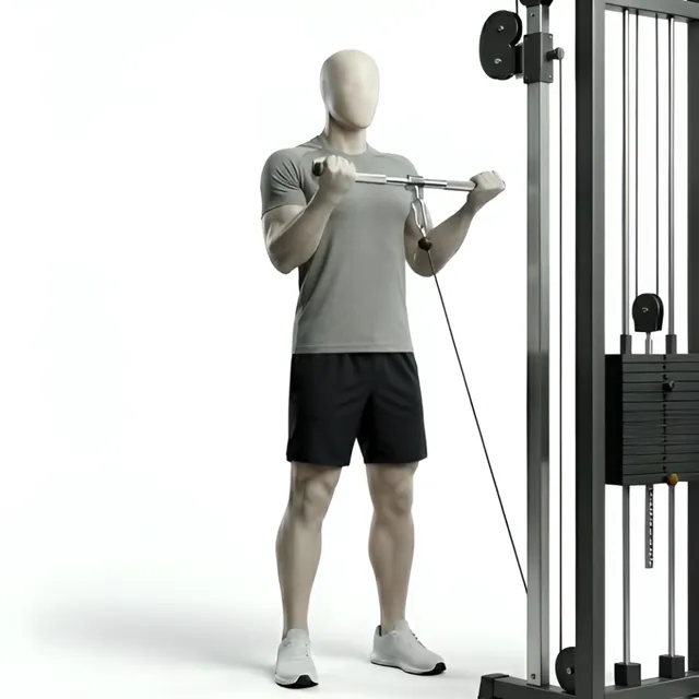 Lonero cable curl (düz bar) — starting position