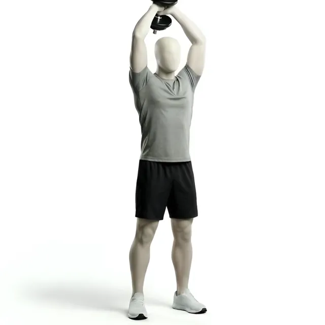 Lonero overhead triceps extension (dumbbell) — starting position