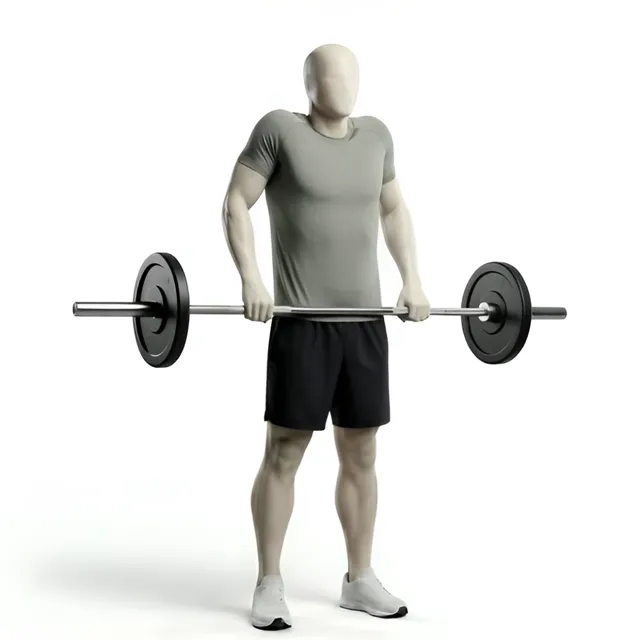 Barbell Shrug — starting position