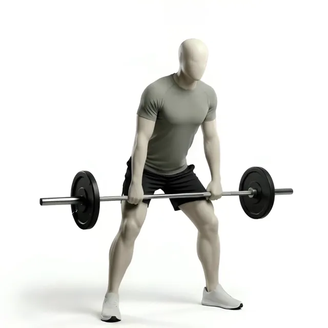 sumo barbell deadlift — starting position