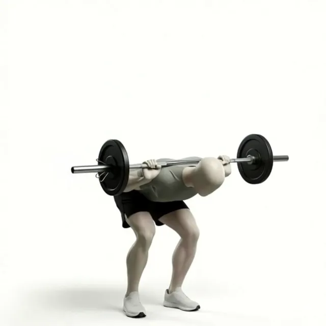 barbell good morning — starting position