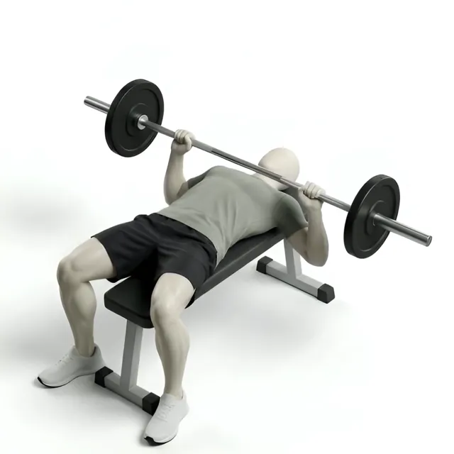 Barbell Bench Press (Düz) — starting position