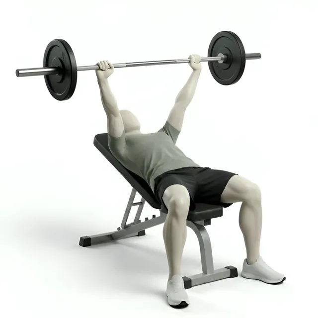 barbell incline bench press — starting position