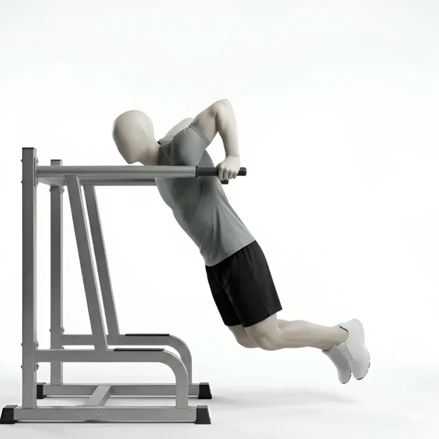 Dips (göğüs odaklı - öne eğilerek) — starting position