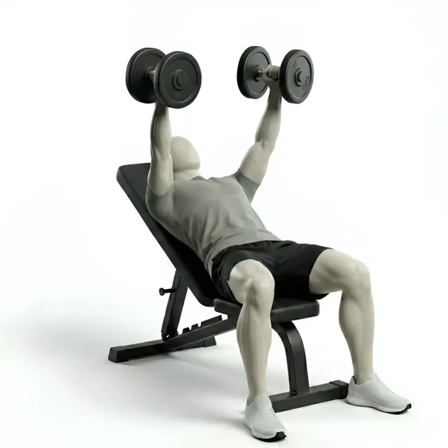 Incline Dumbbell Fly — starting position
