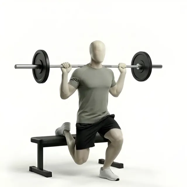 Barbell Bulgarian Split Squat — starting position