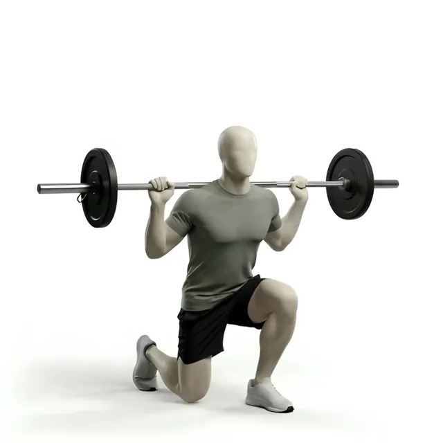 Barbell Reverse Lunge — starting position