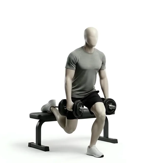 Dumbbell Bulgarian Split Squat — starting position