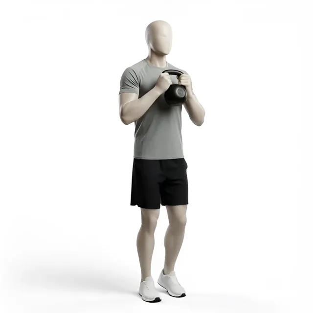 kettlebell hold march — starting position