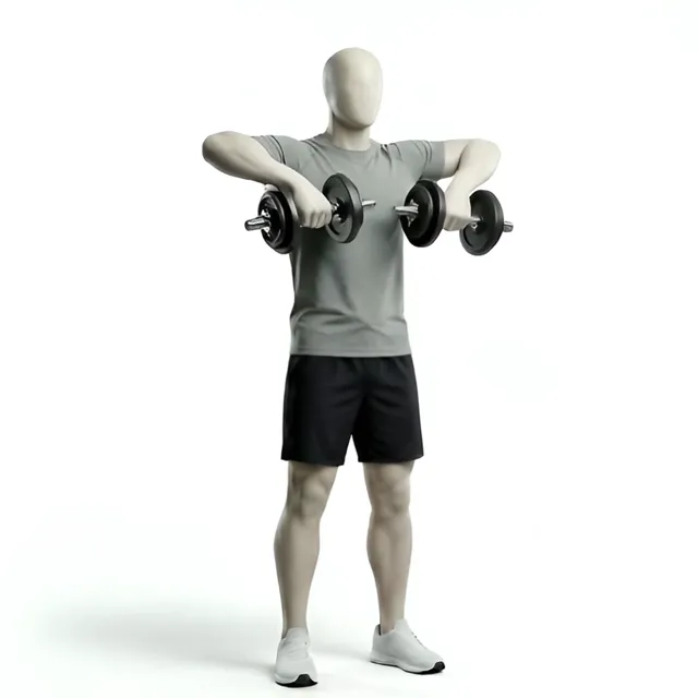 Dumbbell Upright Row — starting position