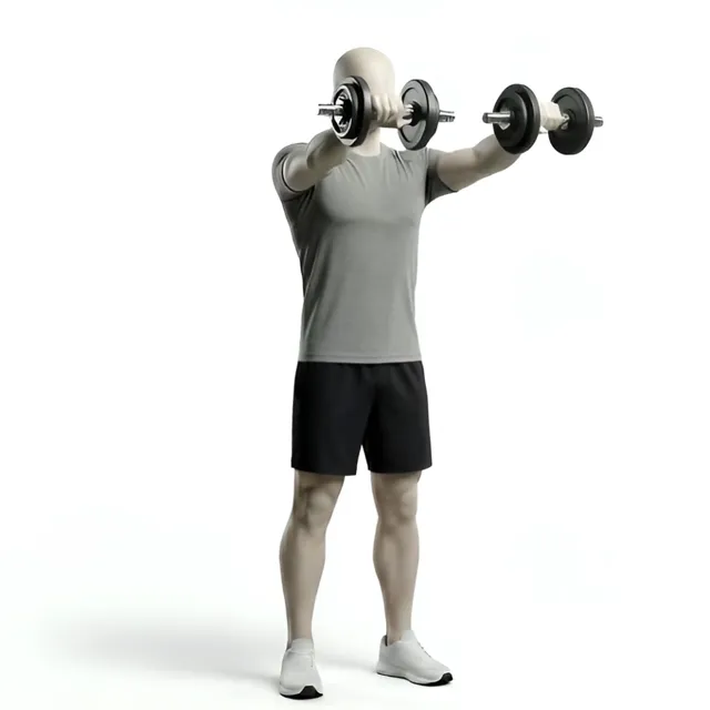 Dumbbell Front Raise — starting position