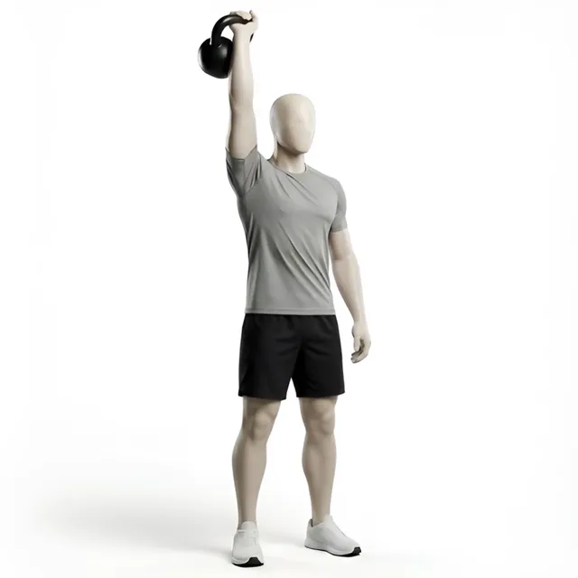 Kettlebell Overhead Press — starting position