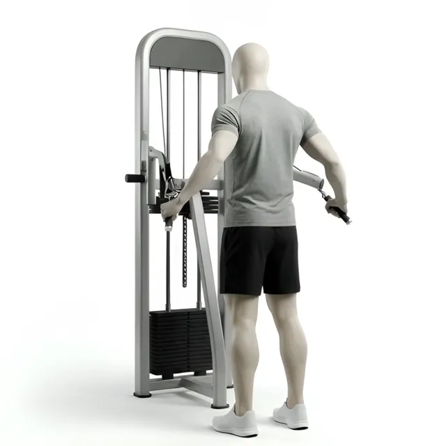 lateral raises (machine) — starting position