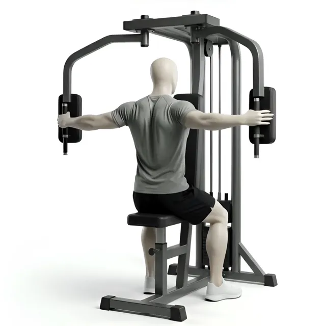 rear delt fly (reverse pec deck) — starting position
