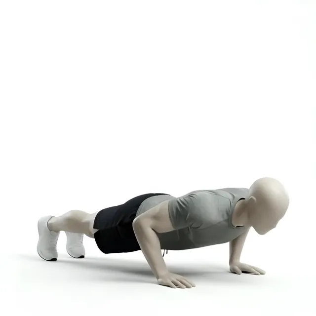 clap push up — starting position