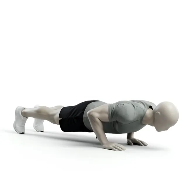 close grip push ups — starting position
