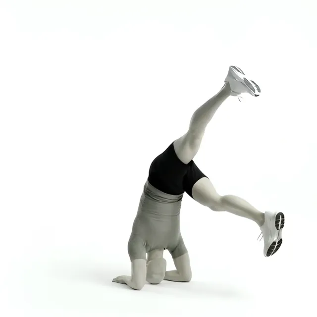 Controlled kick forearm stand flow — starting position