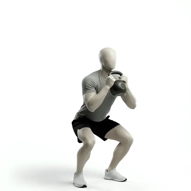 Lonero goblet squat girişi — starting position