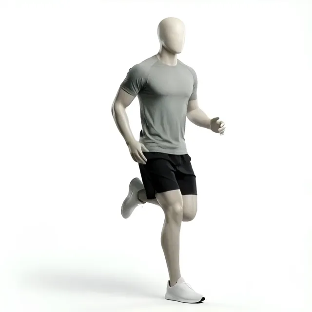 High knee butt kick — starting position