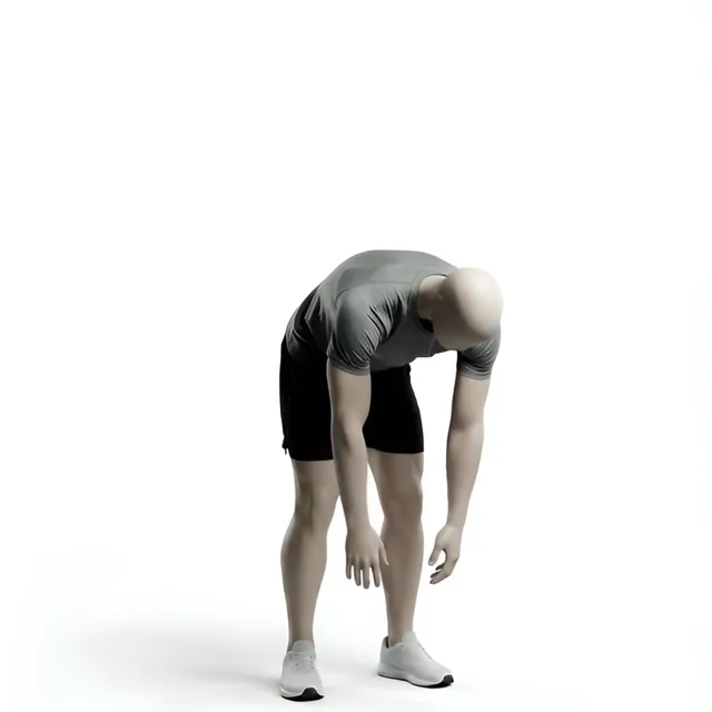Ayakta hamstring esnetme — starting position