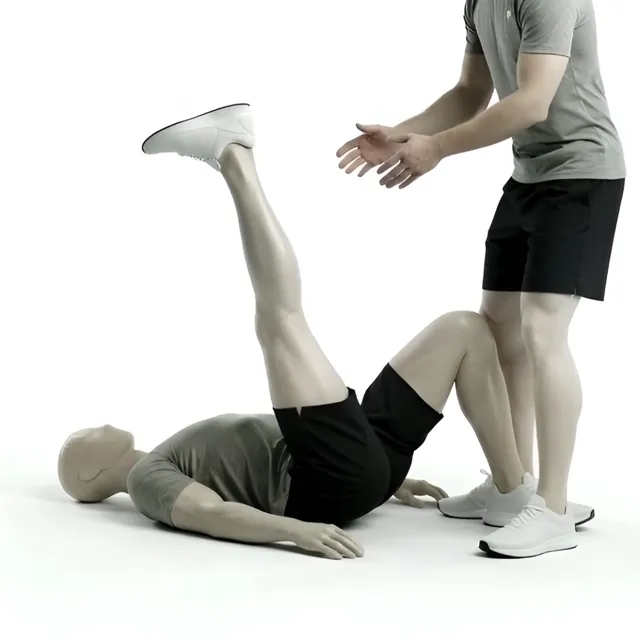Sırtüstü PNF Arka Bacak (Hamstring) Esnetme — starting position