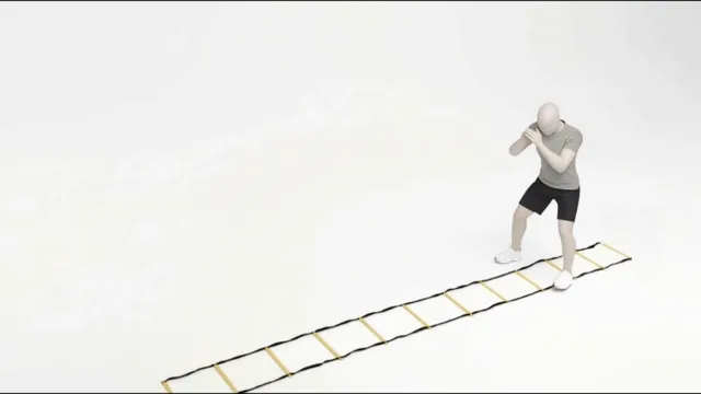 Agility ladder squat jump in out — starting position