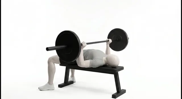 geniş tutuş barbell bench press — starting position