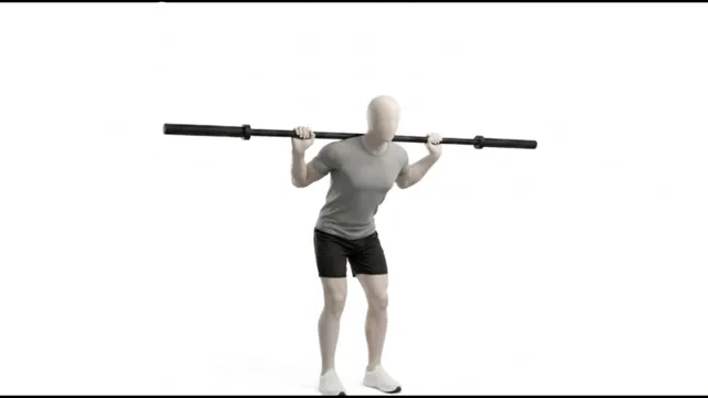 barbell good morning to behind neck shoulder press — starting position