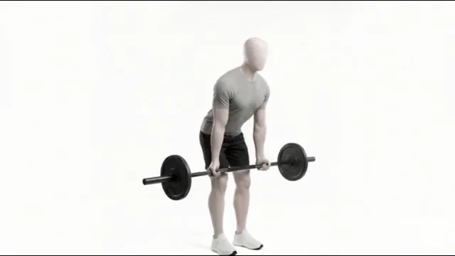 Barbell deadlift to curl — starting position