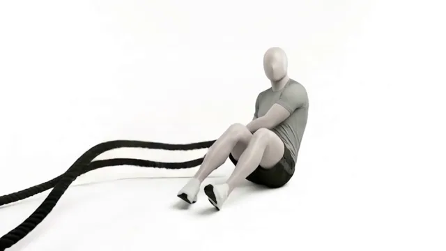 Battle rope russian twist — starting position