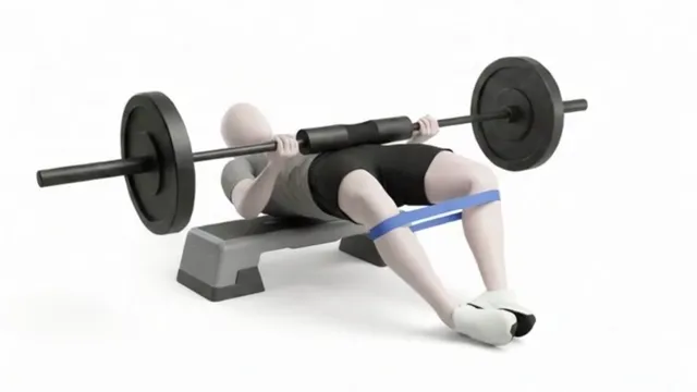Bench Frog Barbell Glute Bridge — starting position