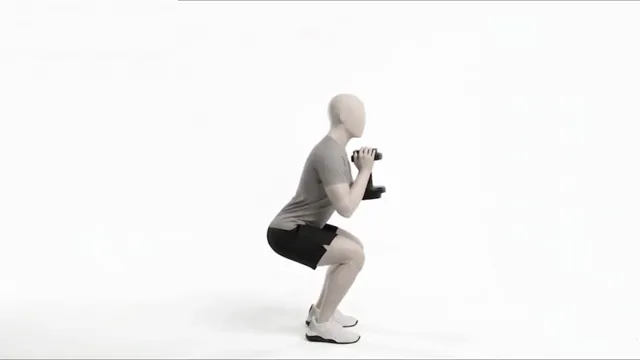 Dumbbell goblet squat to reverse lunge — starting position