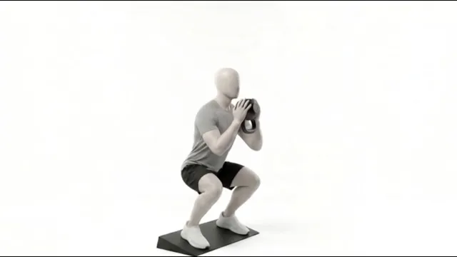 Kettlebell elevated squat to front lunges — starting position