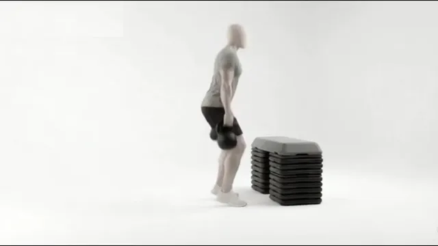 Kettlebell plyo deadlift to box jump — starting position