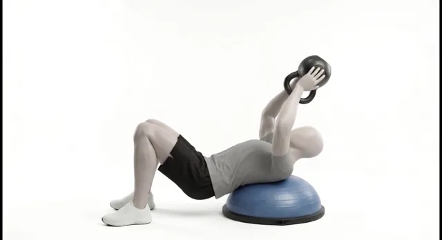 kettlebell pullover to glute raise — starting position