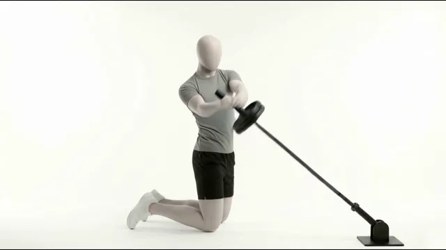 Kneeling Landmine Oblique Twist — starting position