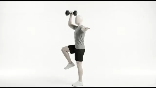 Tek bacak ve tek kol dumbbell omuz pres — starting position