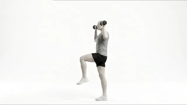 Tek bacak dumbbell shoulder press — starting position