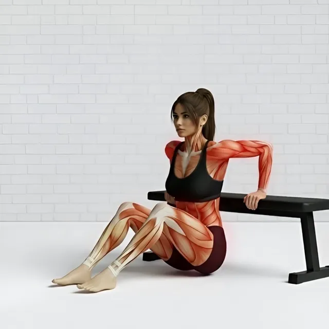 Bench Dips (Arka Kol) — starting position