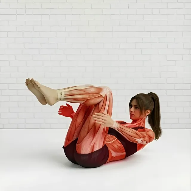 İleri seviye diz bükülü V sit-up — starting position