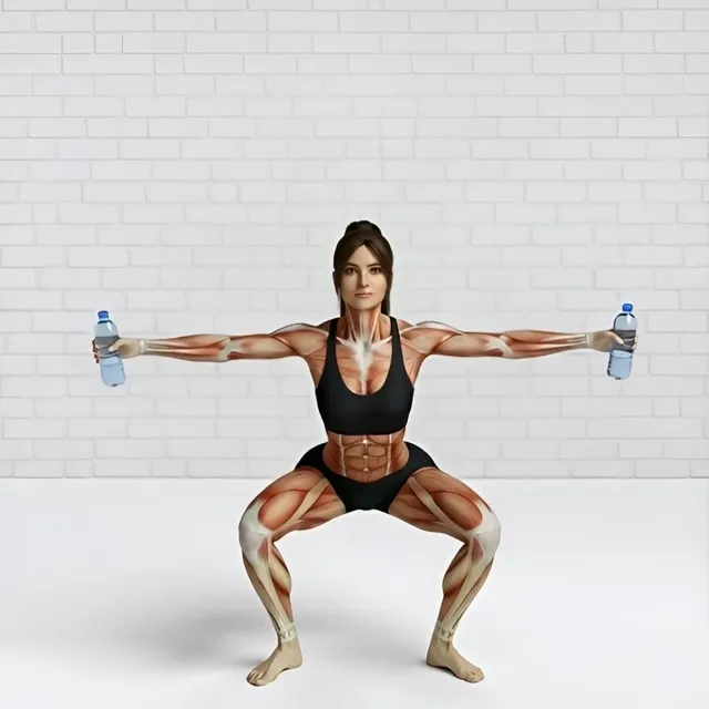 bodyweight jump squat wide leg 1 — starting position