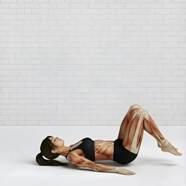 bridge with reverse crunch — starting position