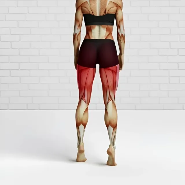 calf raise walk — starting position