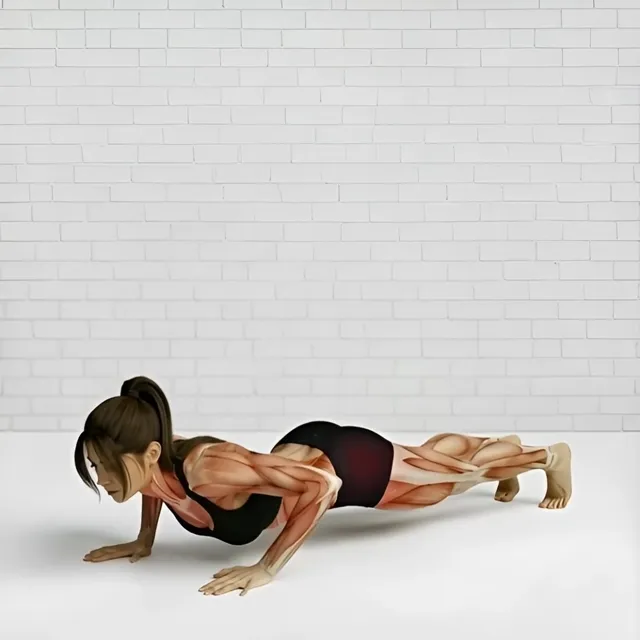 elbow plank to push ups — starting position